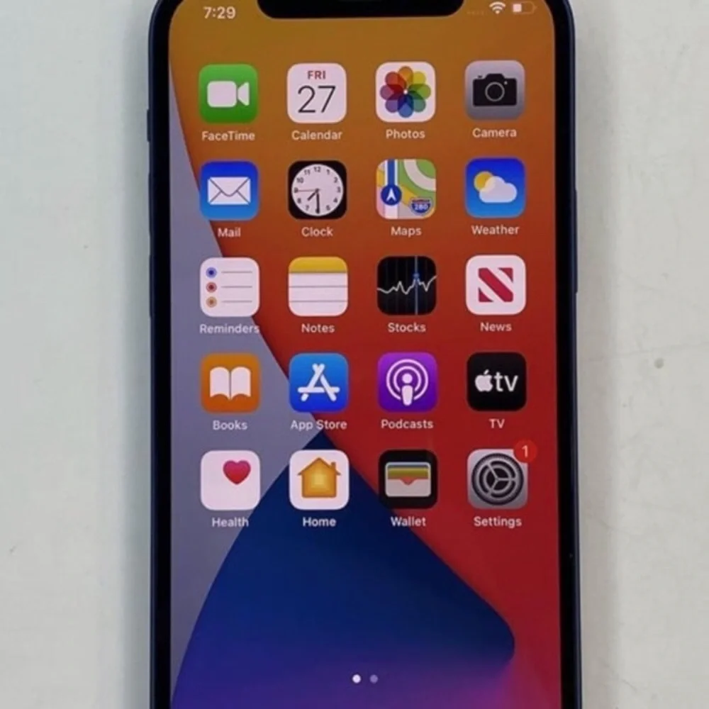 Blue Apple IPhone 12 must be unlocked by a Computer or for Parts.